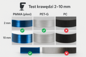 Cięcie tworzyw laserem - PMMA, pet-G