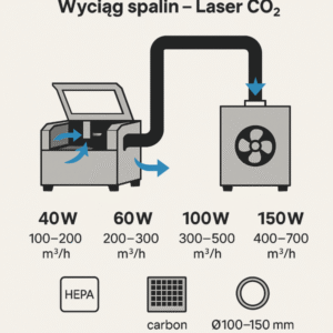 wyciąg spalin do lasera CO2
