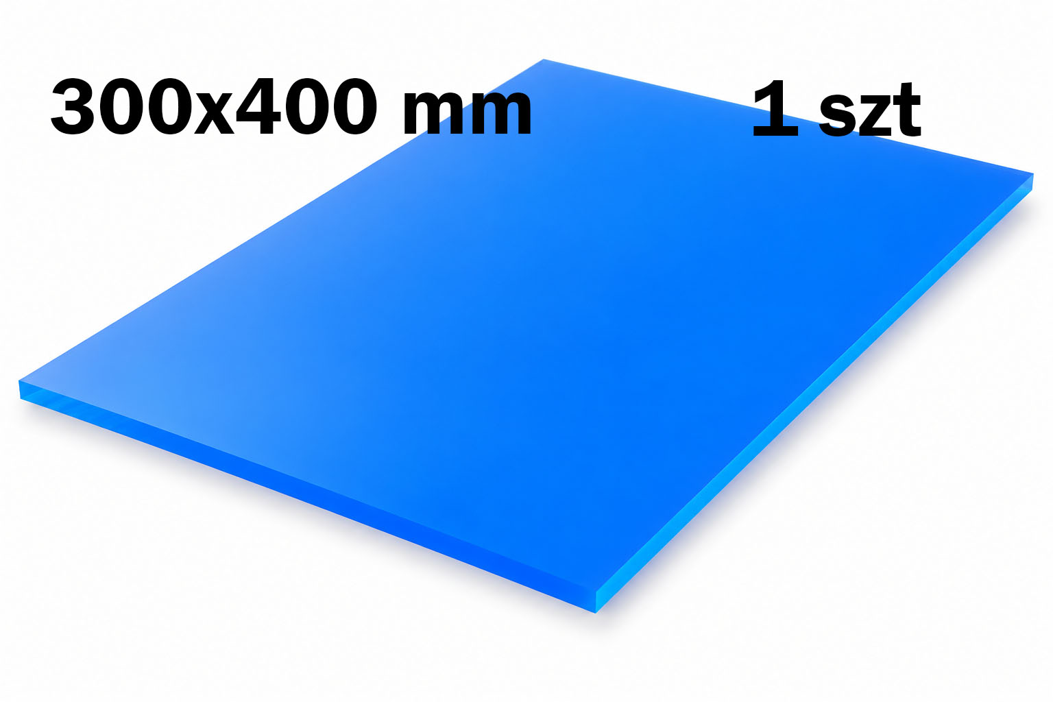 Pleksi niebieska wylewana 3mm 30×40 cm 1 szt