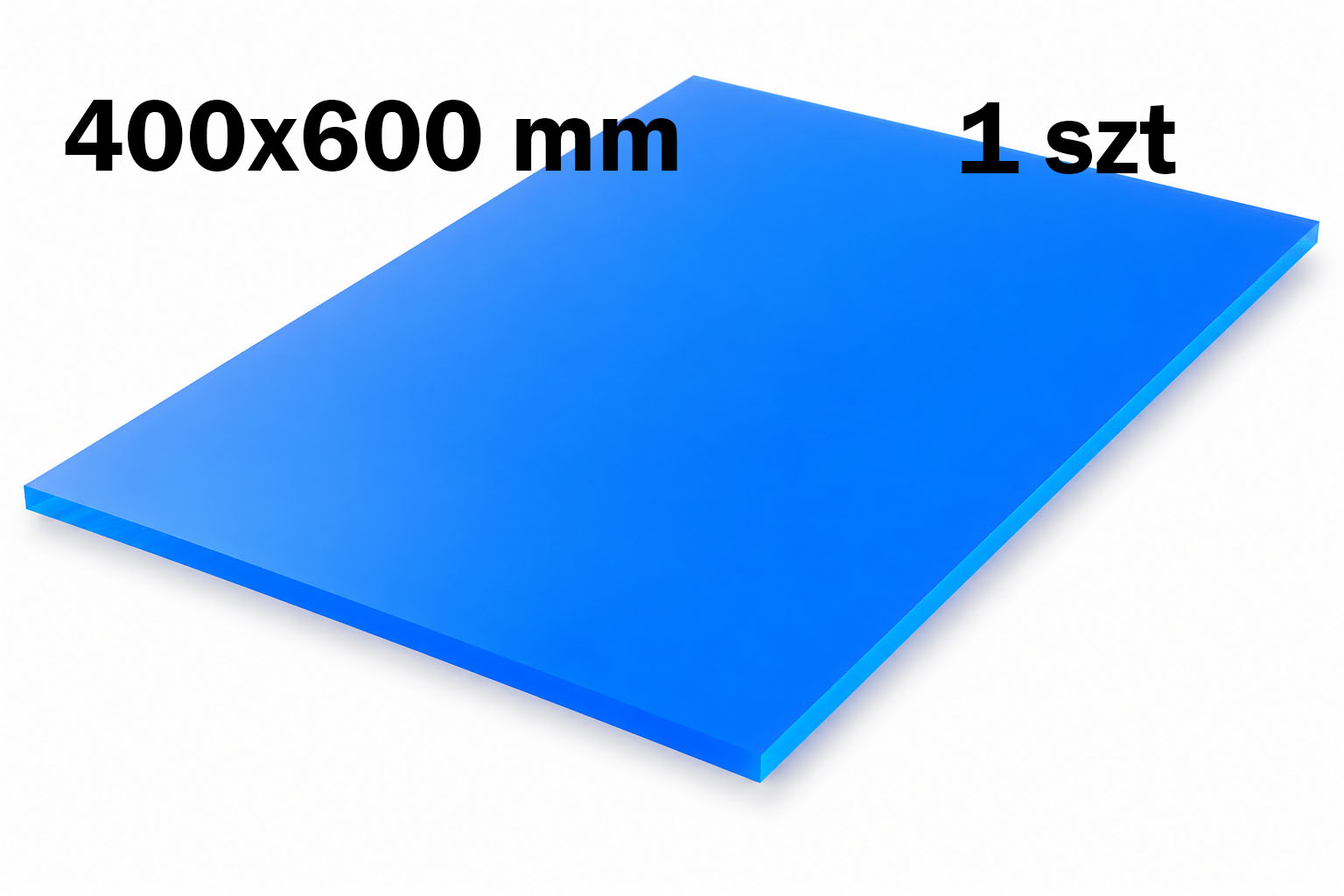 Pleksi niebieska wylewana 3mm 40×60 cm 1 szt