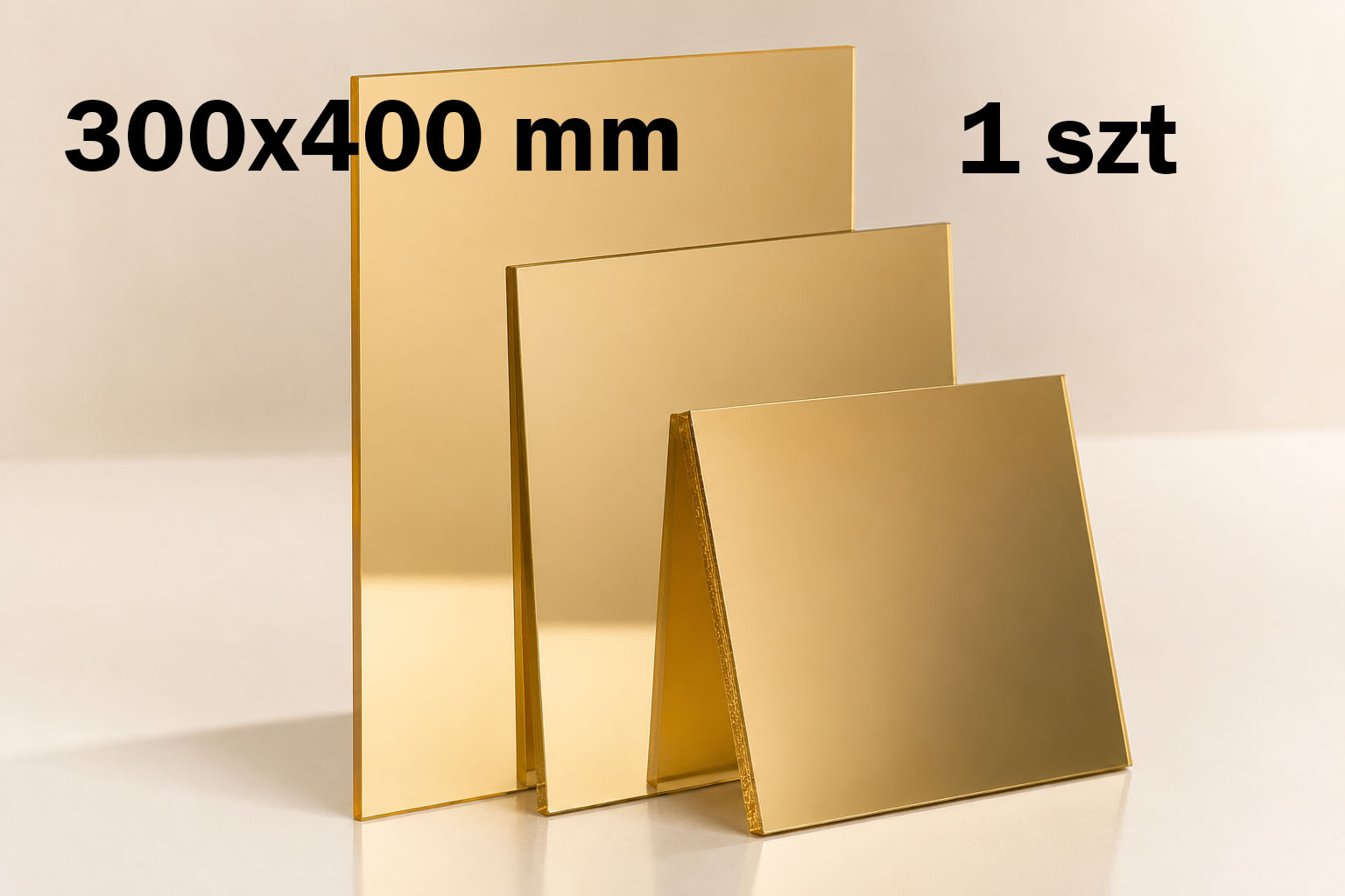 Pleksi lustrzana złota 3mm 30×40 cm 1 szt
