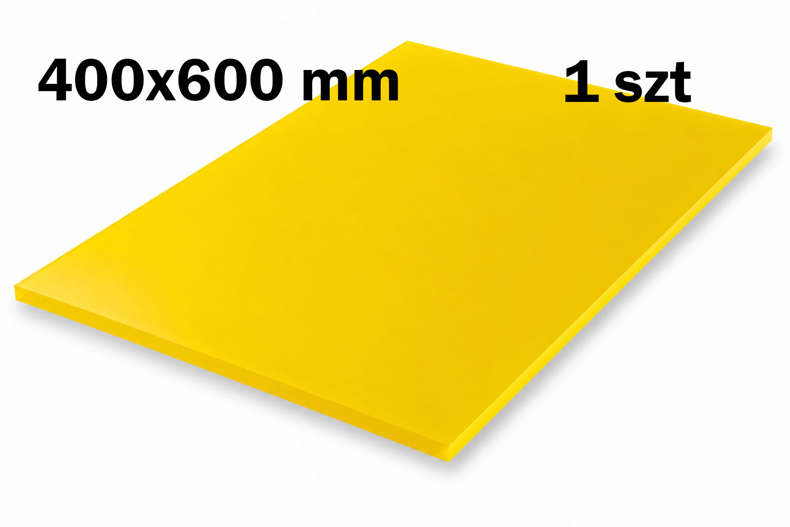Pleksi żółta wylewana 3mm 40×60 cm 1 szt