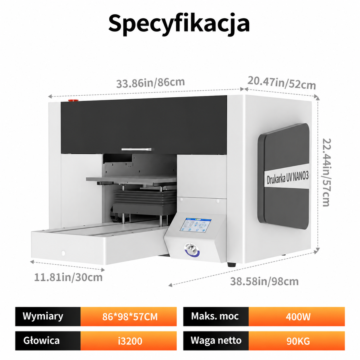 Drukarka UV NANO3 A3 i3200HD - obrazek 2